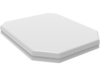 Grünblatt wc-bril 515238 passend voor Duravit toilet 1930 serie, met automatische sluitfunctie en afneembaar voor reiniging, duroplast (wit)