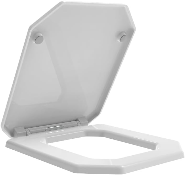 Grünblatt wc-bril 515238 passend voor Duravit toilet 1930 serie, met automatische sluitfunctie en afneembaar voor reiniging, duroplast (wit)