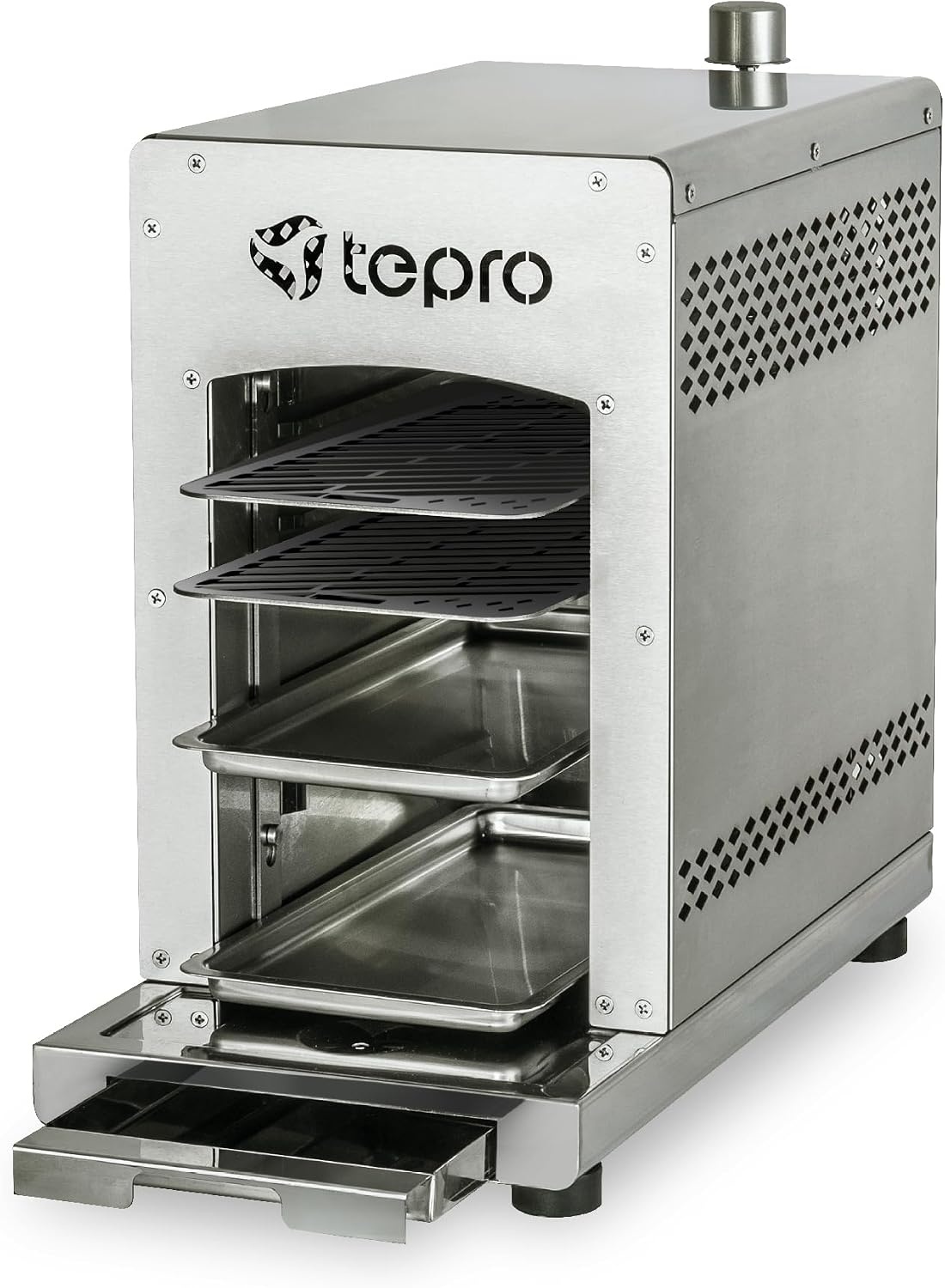 Tepro Toronto Steakgrill RVS - 800 graden infrarood gasgrill - 23 x 56 x 40,5 cm
