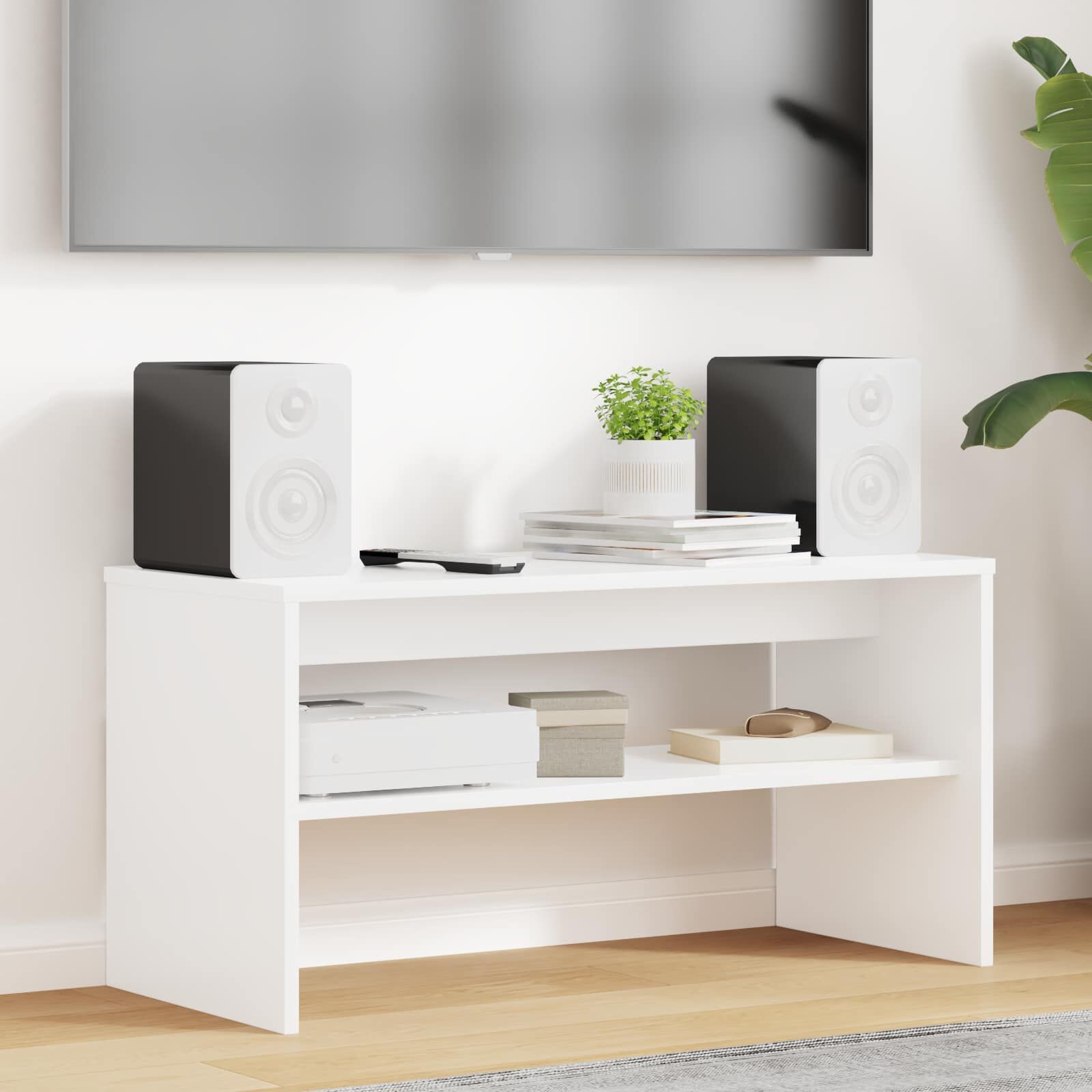TV-kast 80x35x40 cm Wit Bewerkt Hout - 23% Korting
