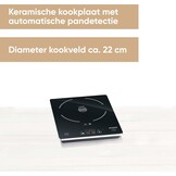 Inductiekookplaat Zwart 2000W - 24% Korting