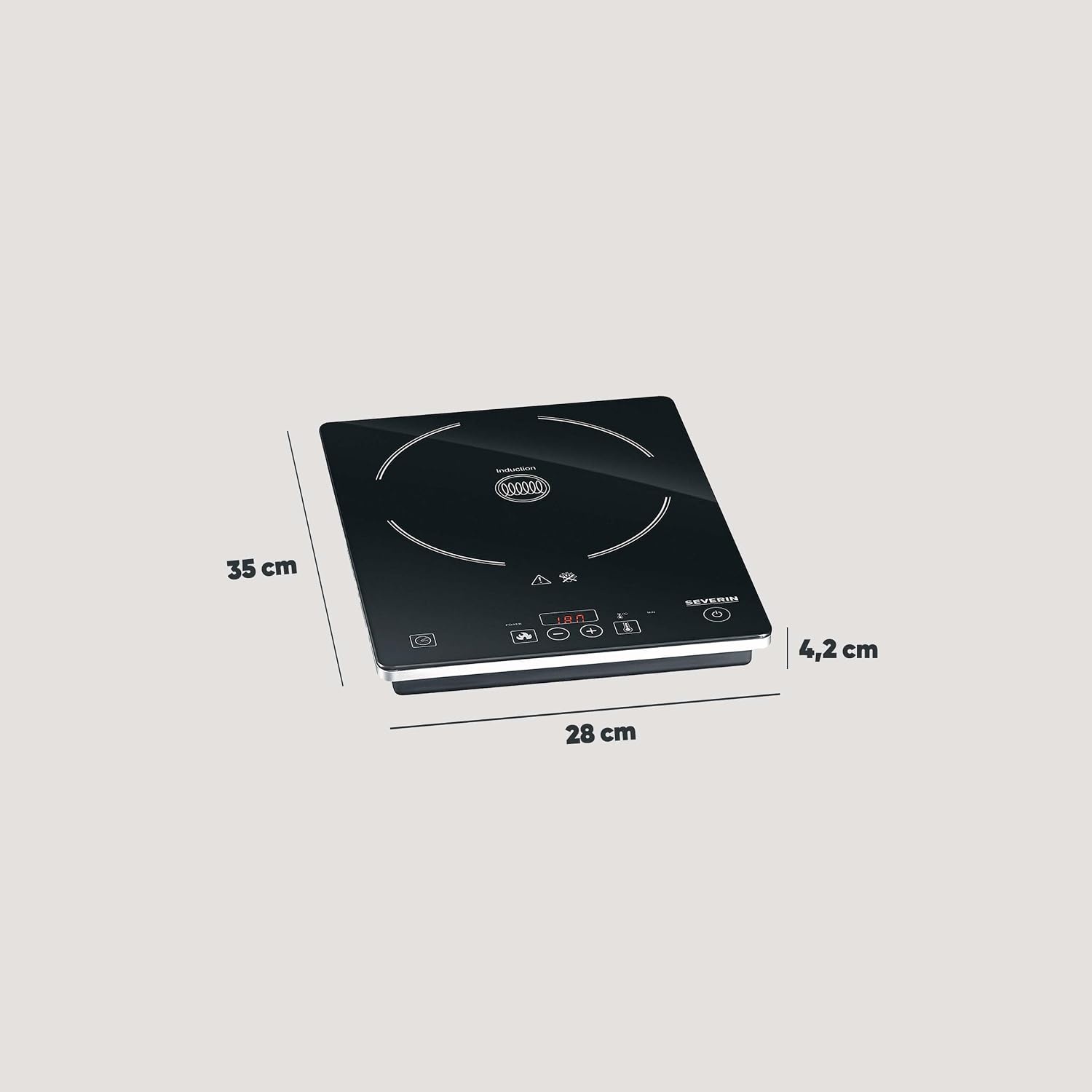 Inductiekookplaat Zwart 2000W - 24% Korting