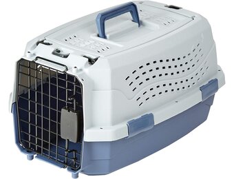 Blauwe Transportbox voor Katten & Kleine Huisdieren | 2 Deuren | 23% Korting