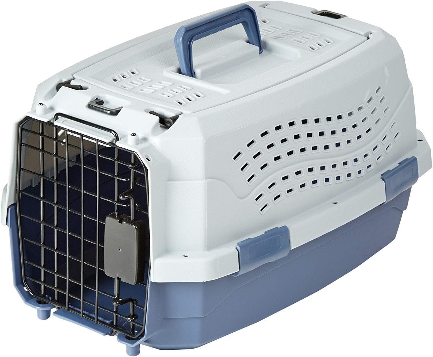 Blauwe Transportbox voor Katten & Kleine Huisdieren | 2 Deuren | 23% Korting