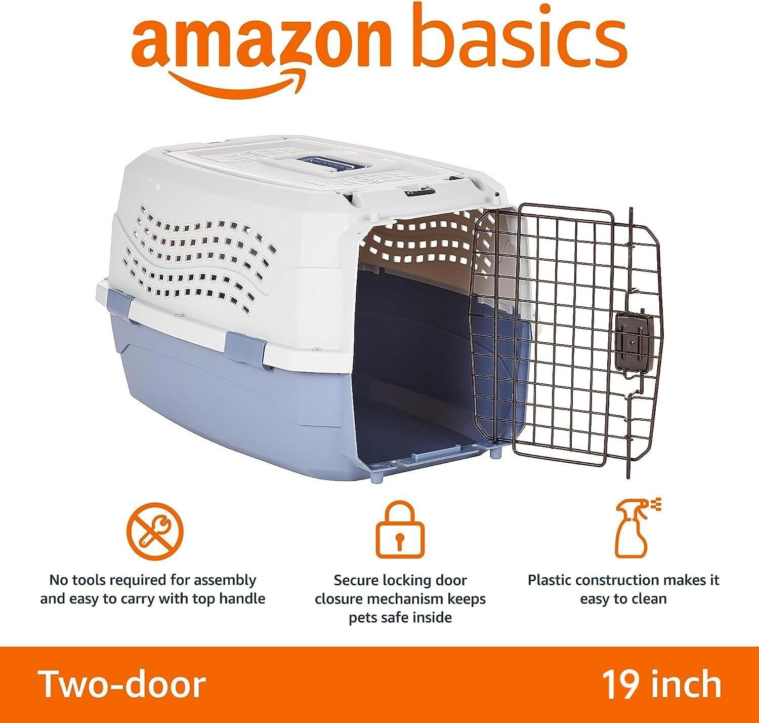 Blauwe Transportbox voor Katten & Kleine Huisdieren | 2 Deuren | 23% Korting