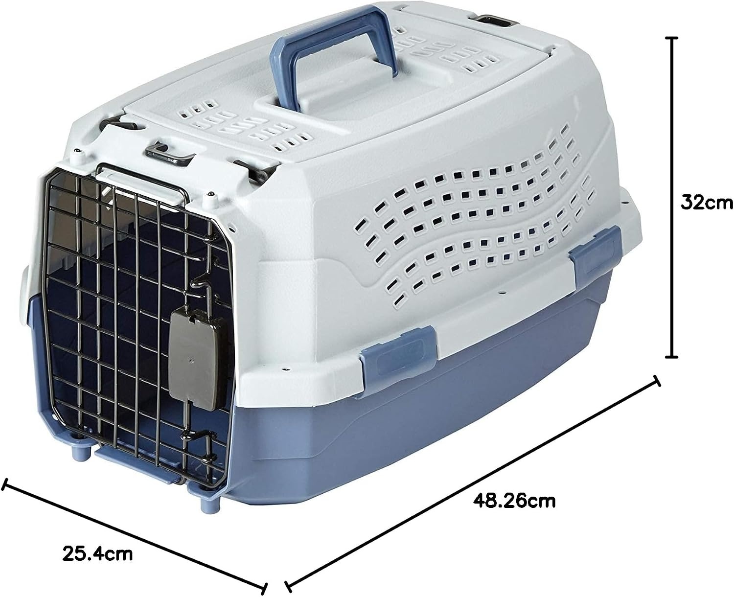 Blauwe Transportbox voor Katten & Kleine Huisdieren | 2 Deuren | 23% Korting
