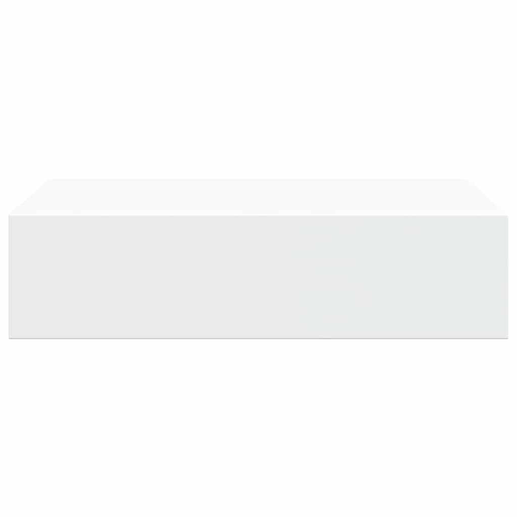 2x Wandschappen met Lade - 40x23,5x10 cm MDF Wit - 24% Korting
