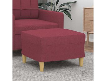Voetenbank van Stof - Wijnrood - 60x50x41 cm - 24% Korting