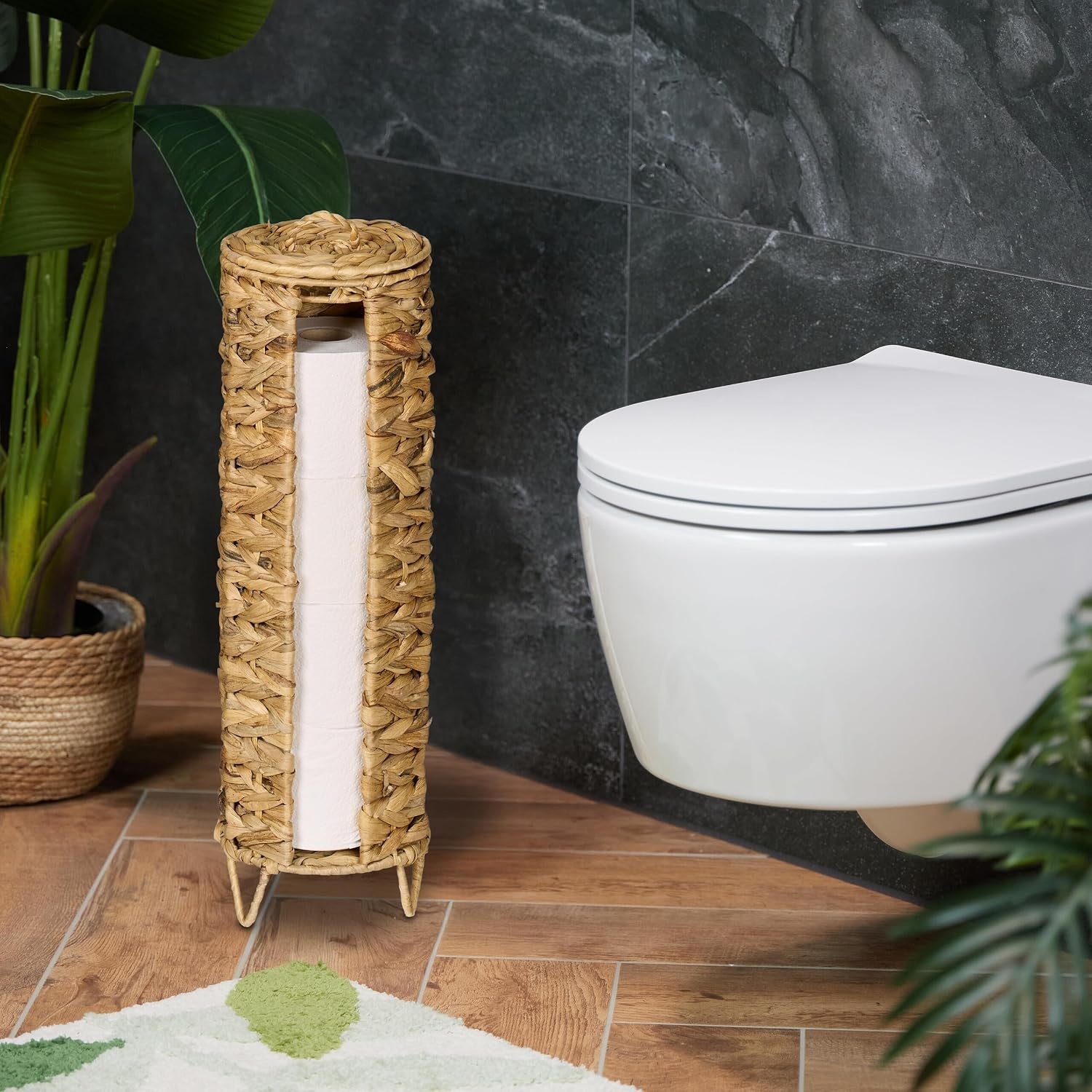 Relaxdays Waterhyacint Rolhouder - 4 Rollen - 46% Korting