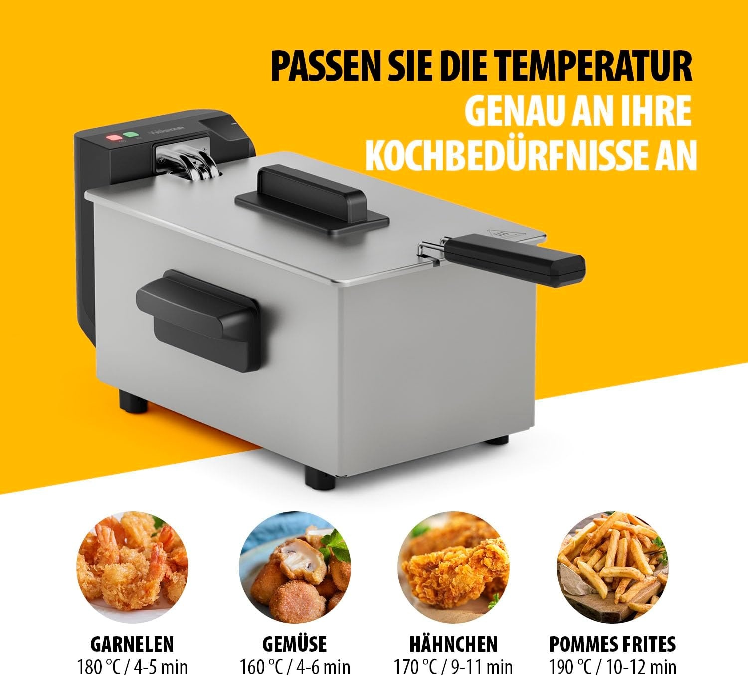 Tristar RVS Frituurpan - 3L - 2000W - Zilver - 47% Korting