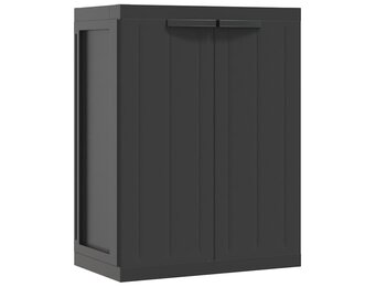 vidaXL Tuinkast 65x37x85 cm polypropeen zwart