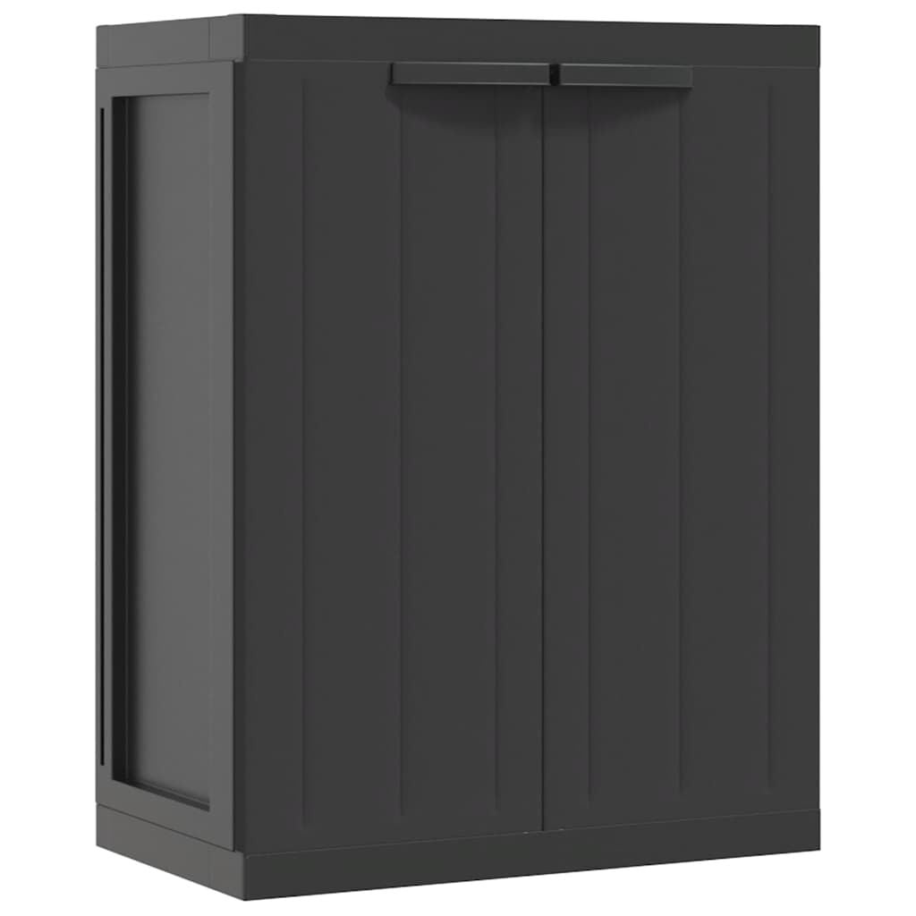 vidaXL Tuinkast 65x37x85 cm polypropeen zwart