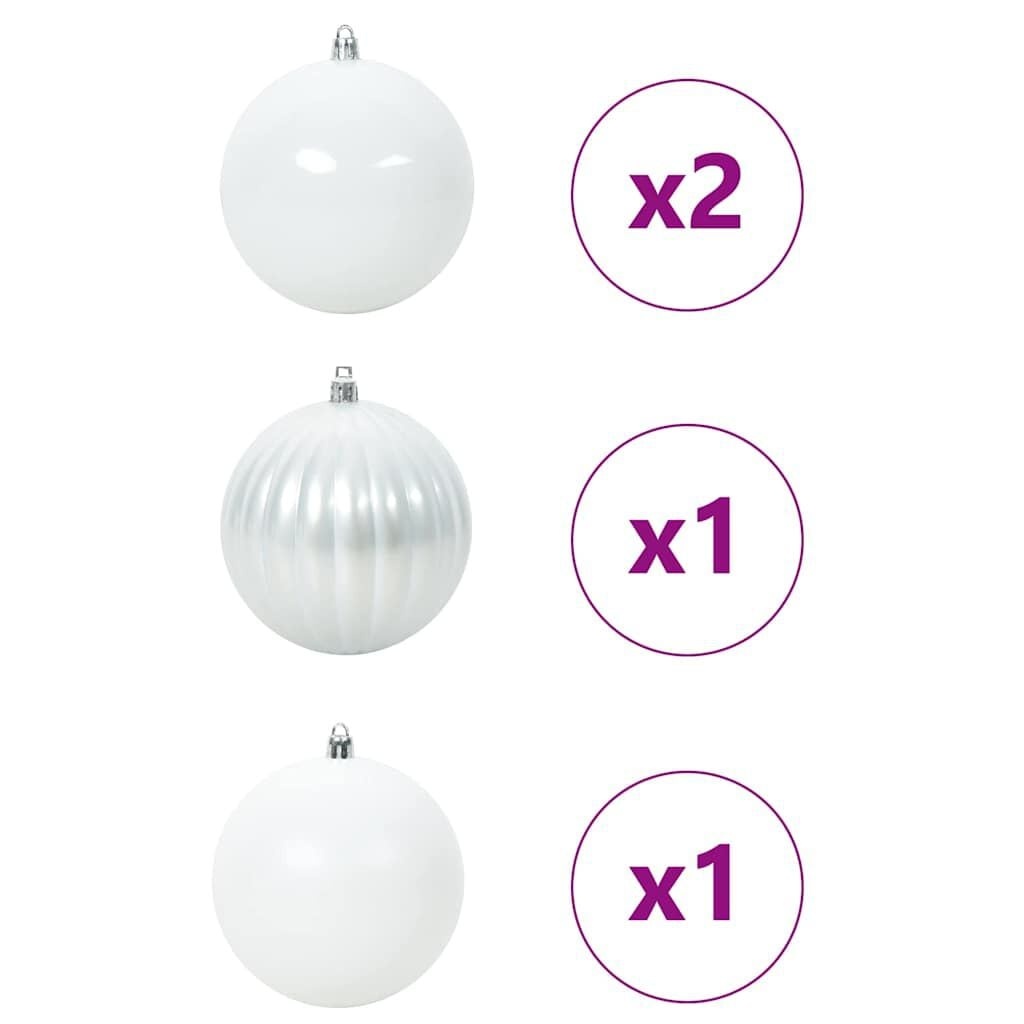 vidaXL Kerstbal Set 4 stuks Wit - 82% Korting