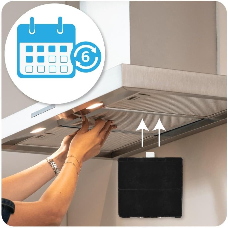 AllSpares© Set van 2 actieve koolfilters voor Respekta/Klarstein/Colbe/Bomann 256100 R2 KF 561 / DU 612/620/621 / MIZ 0023 / MIZ0023