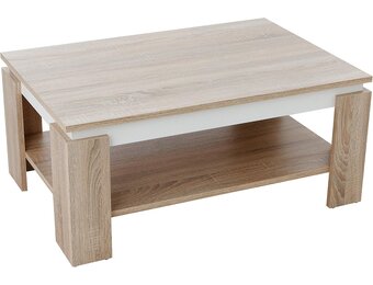 Apollo Tim II Salontafel Hout Materiaal Sonoma/Wit 90 x 60 x 41 cm