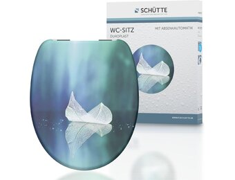 SCHÜTTE 82153 Duroplast WC-bril FALLEN LEAF met softclosemechanisme,