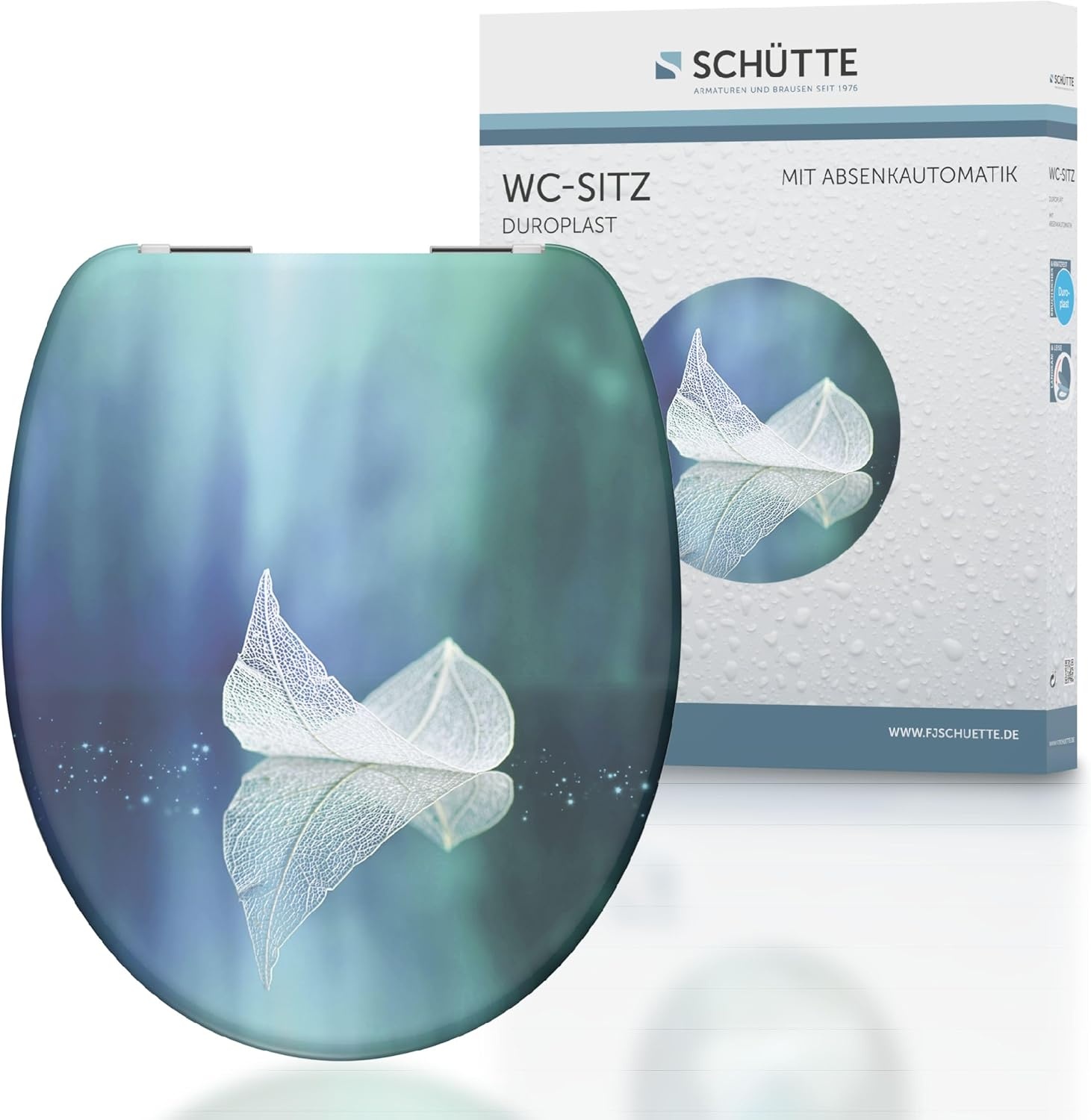 SCHÜTTE 82153 Duroplast WC-bril FALLEN LEAF met softclosemechanisme,