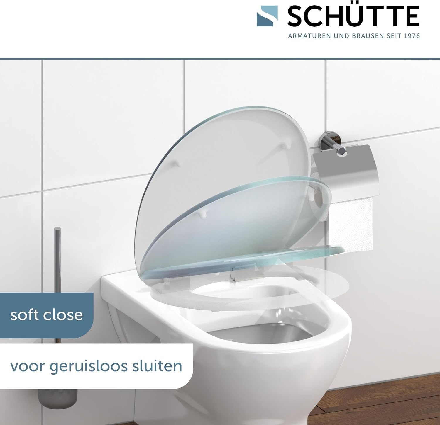 SCHÜTTE 82153 Duroplast WC-bril FALLEN LEAF met softclosemechanisme,