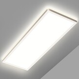Plafondlamp led-plafondlamp, platte lamp, led-plafondlamp, rechthoekig, 24 W, 2500 lumen, voor kantoor, keuken, woonkamer, 4000 K, neutraal wit licht, achtergrondlichteffect, 580 x 200 x 25 mm (l x b