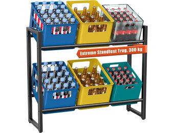 Zwart Drankkistenrek voor 6 Kratten - 24% Korting!