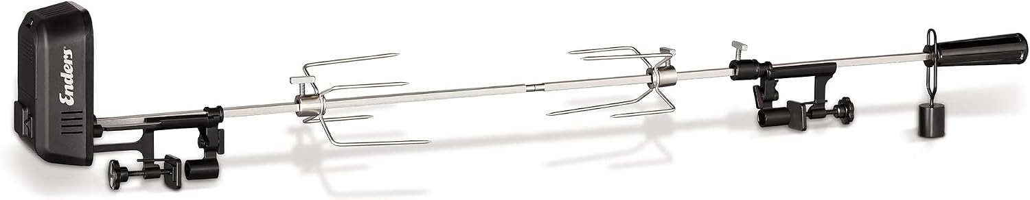 Grillspies RVS 45 cm | Dubbele Motor | 230V/Batterij | Zwart Chrome M | 24% Korting