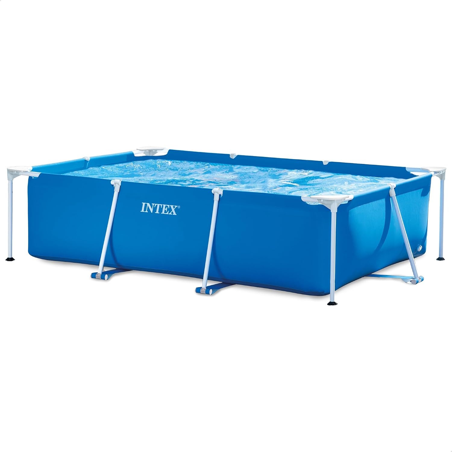 Zwembad Rechthoekig Metaal Frame 260x160x65 cm Blauw met 24% Korting