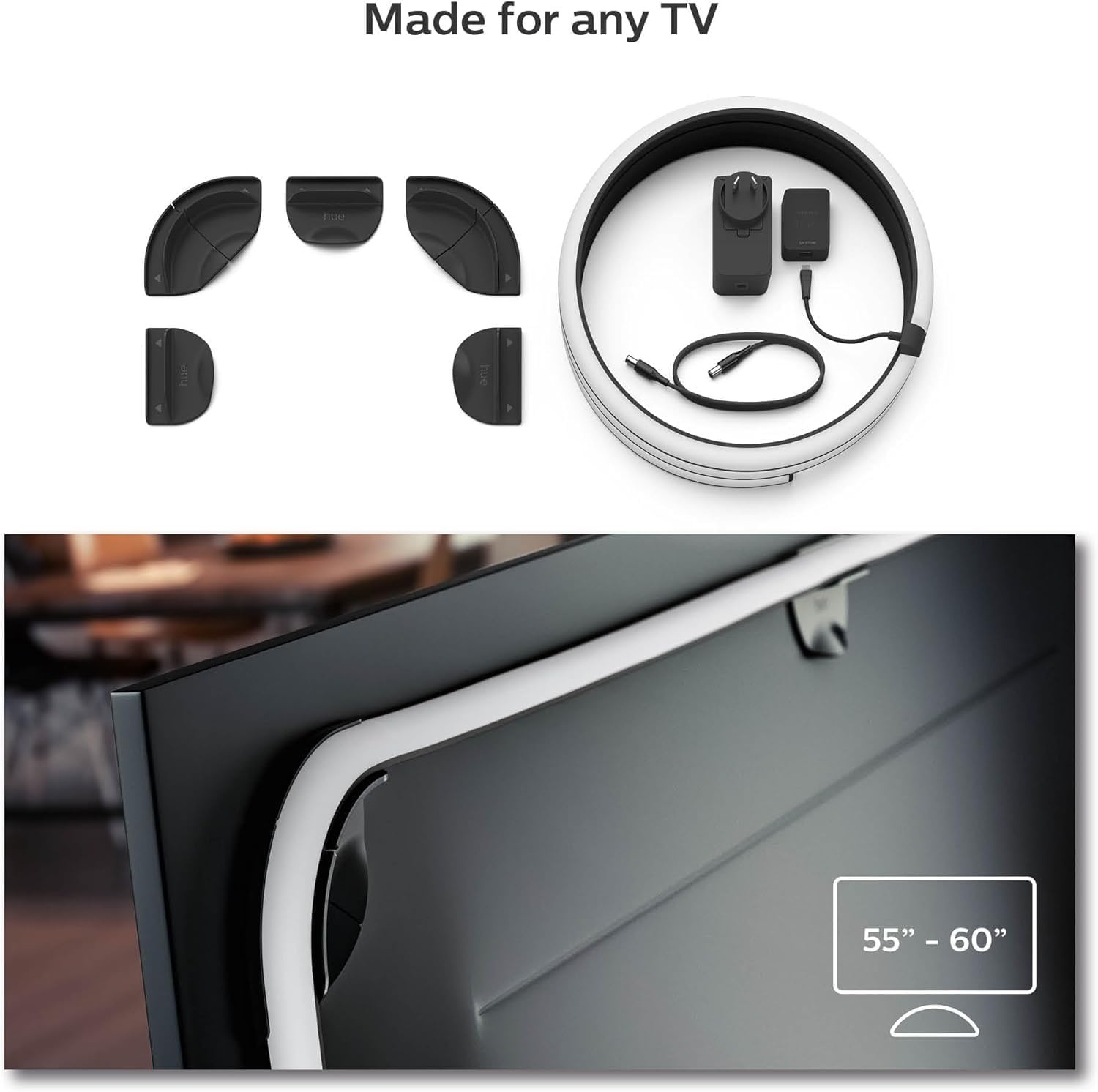 Smart LED Lichtstrip Gradient voor 55 inch TV | Meerkleurige achtergrondverlichting | Synchroniseerbaar met films/games | 25% Korting