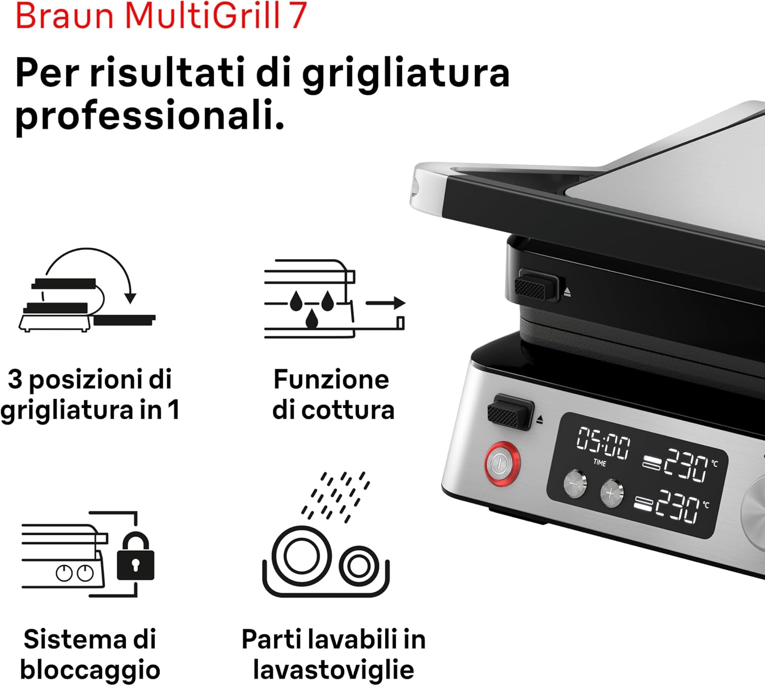Contactgrill Braun MultiGrill 7 CG7040 - 25% Korting