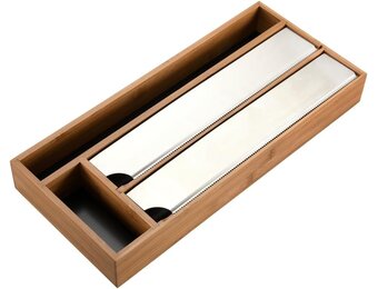 Bamboe Foliehouder met 3 Vakken - 42 cm - 28% Korting
