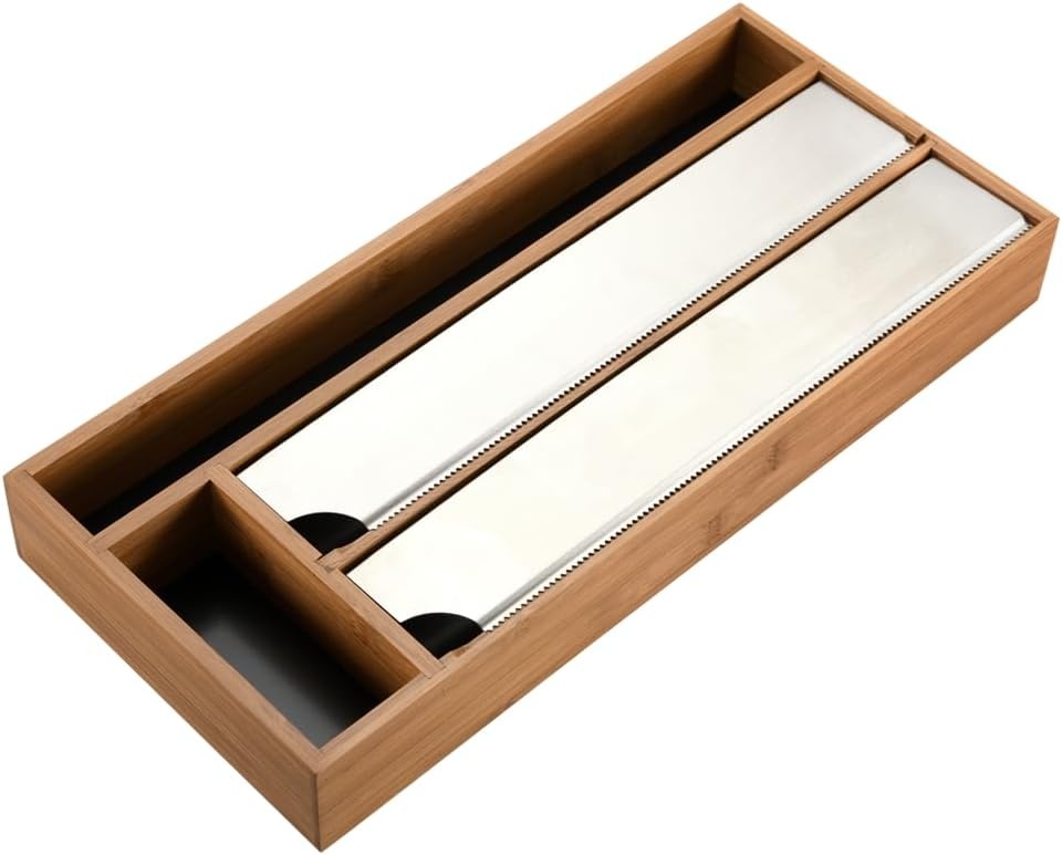 Bamboe Foliehouder met 3 Vakken - 42 cm - 28% Korting