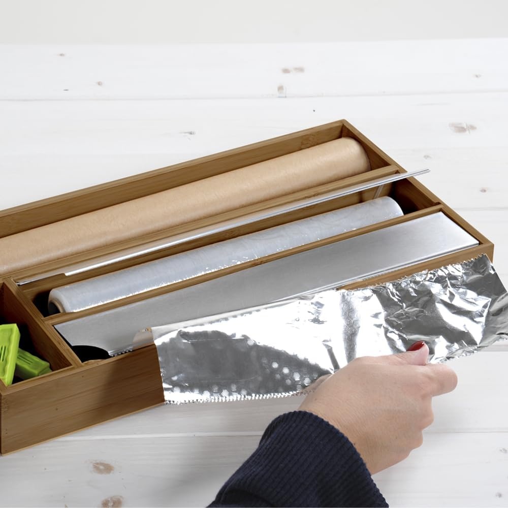 Bamboe Foliehouder met 3 Vakken - 42 cm - 28% Korting