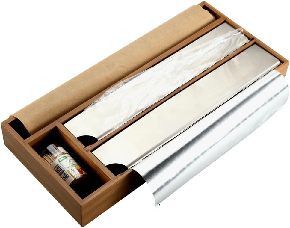 Bamboe Foliehouder met 3 Vakken - 42 cm - 28% Korting