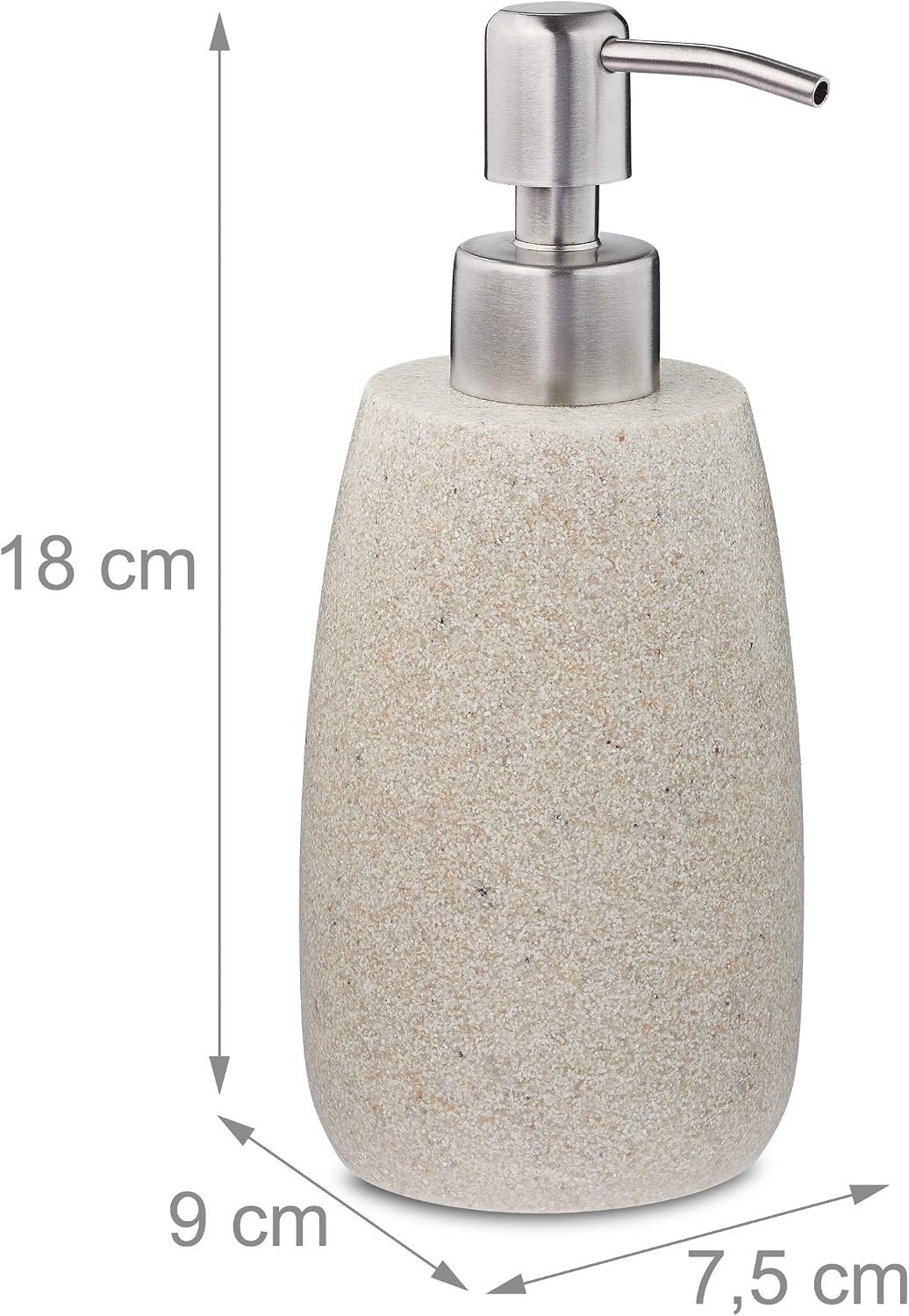 Relaxdays Zeeppompje 300 ml - Zandkleur - 21% Korting