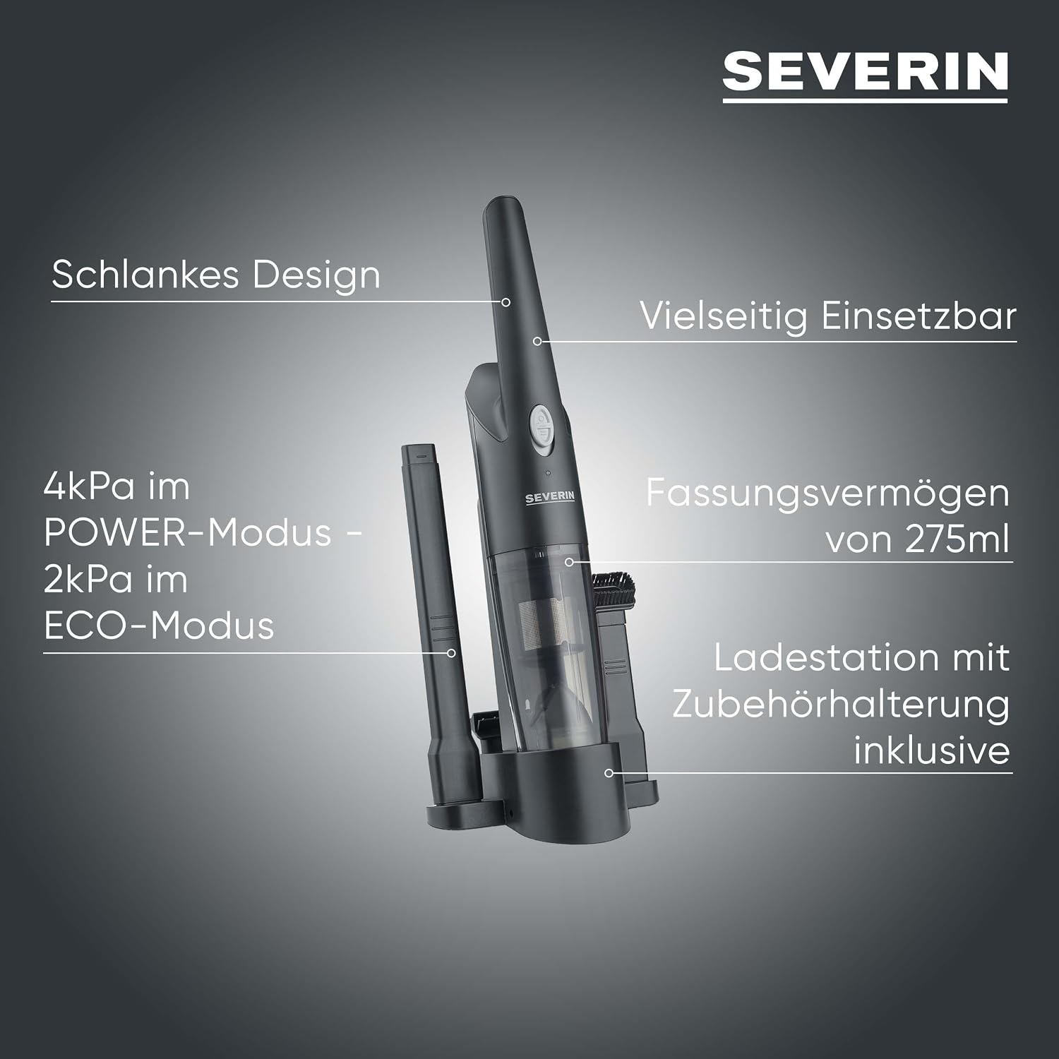 Severin Zakloze Handstofzuiger - 25 Min. Looptijd, Nat/Droogzuiger (57% Korting)