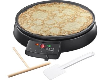 Crêpemaker 30 cm met antiaanbaklaag (zwart) - 23% korting