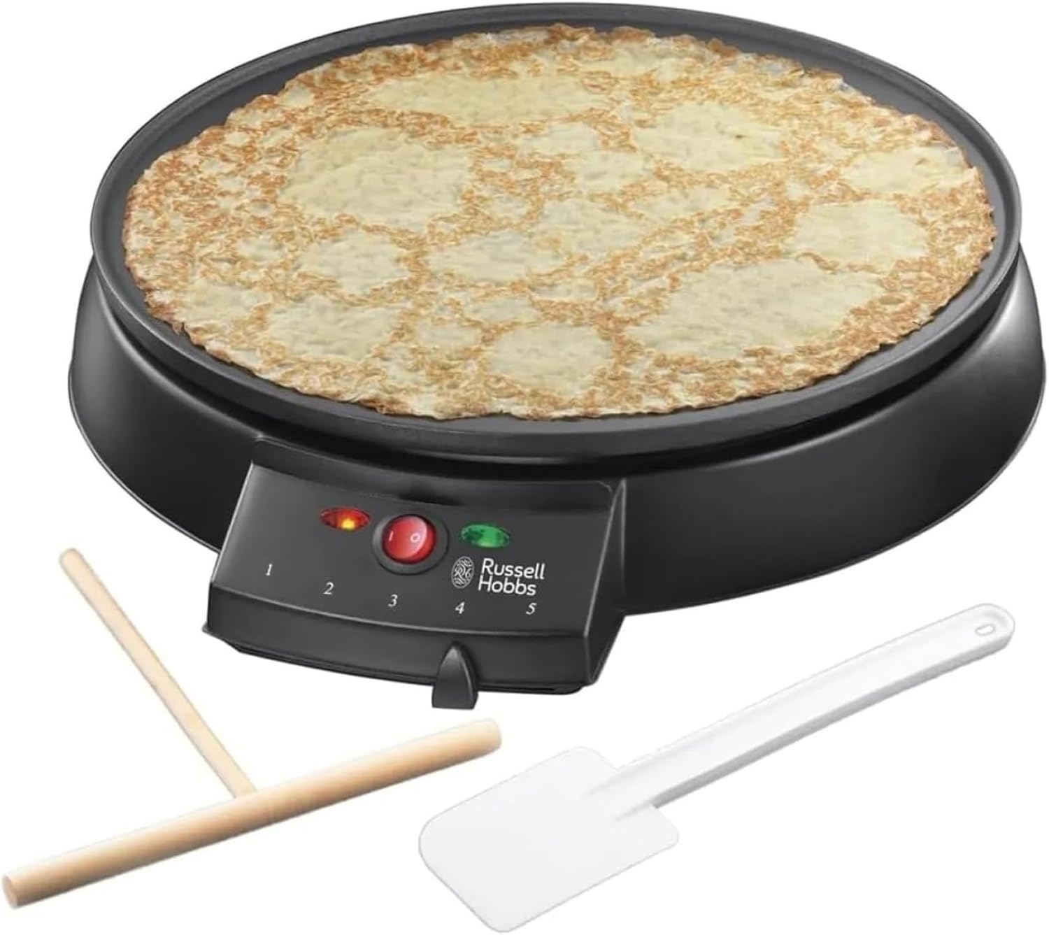 Crêpemaker 30 cm met antiaanbaklaag (zwart) - 23% korting