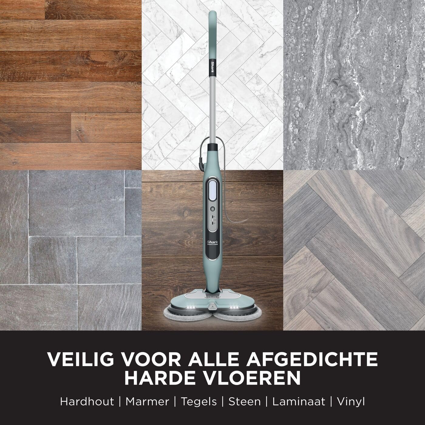 Shark Stoomreiniger Saliegroen - 25% Korting