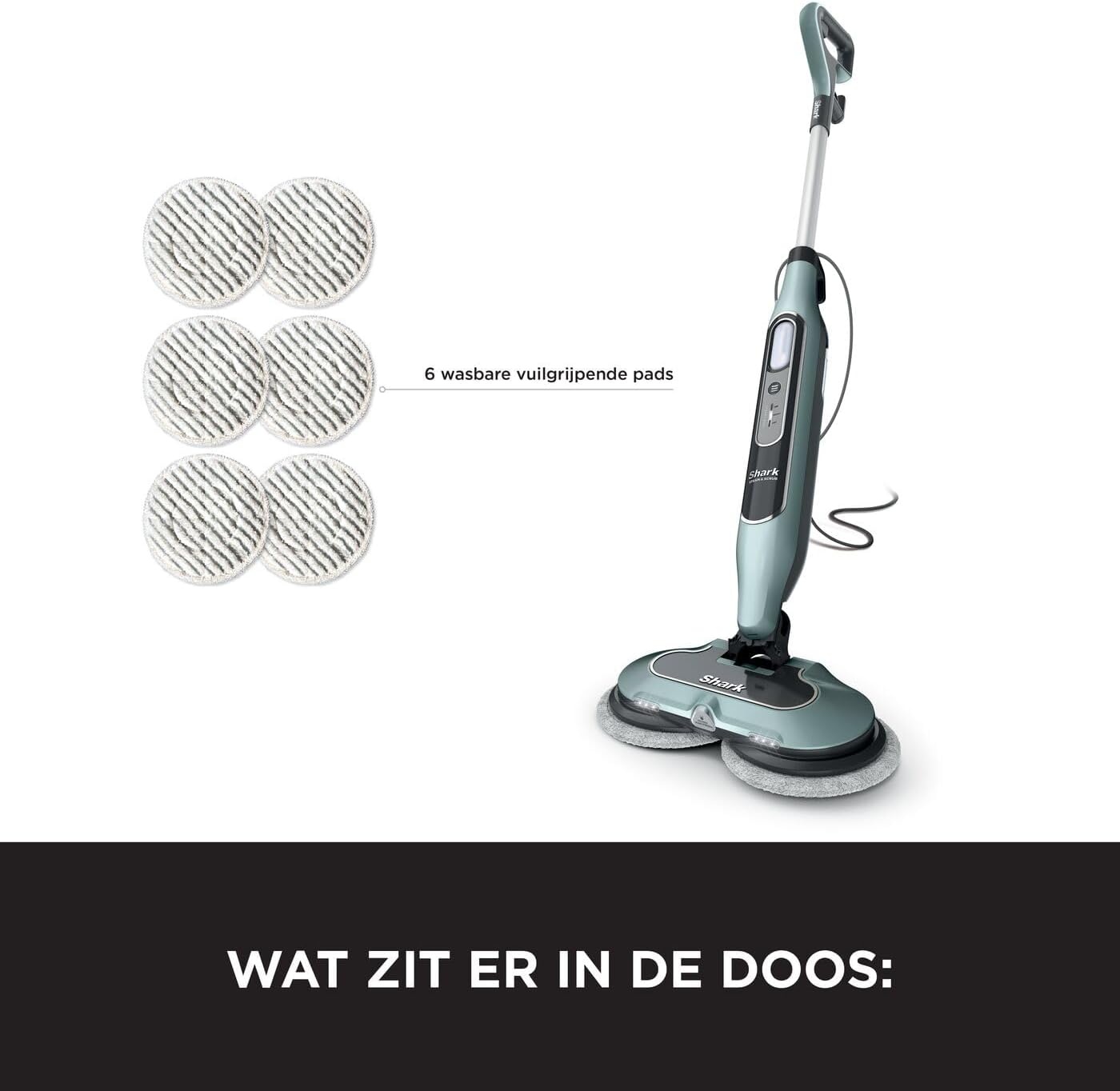 Shark Stoomreiniger Saliegroen - 25% Korting