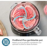 Philips Blender 1200W ProBlend Plus Zwart - 24% Korting