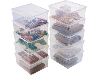 Sundis Transparante Opbergboxen - 18L - Set van 10 - 58% Korting