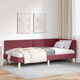 Hoekbedframe Wijnrood 80x200 cm - 24% Korting