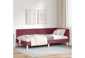 Hoekbedframe Wijnrood 80x200 cm - 24% Korting