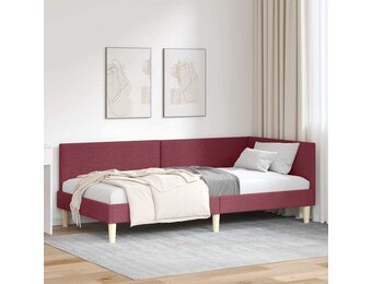 Hoekbedframe Wijnrood 80x200 cm - 24% Korting
