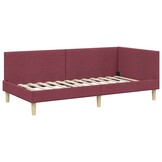 Hoekbedframe Wijnrood 80x200 cm - 24% Korting