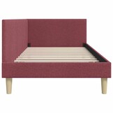 Hoekbedframe Wijnrood 80x200 cm - 24% Korting