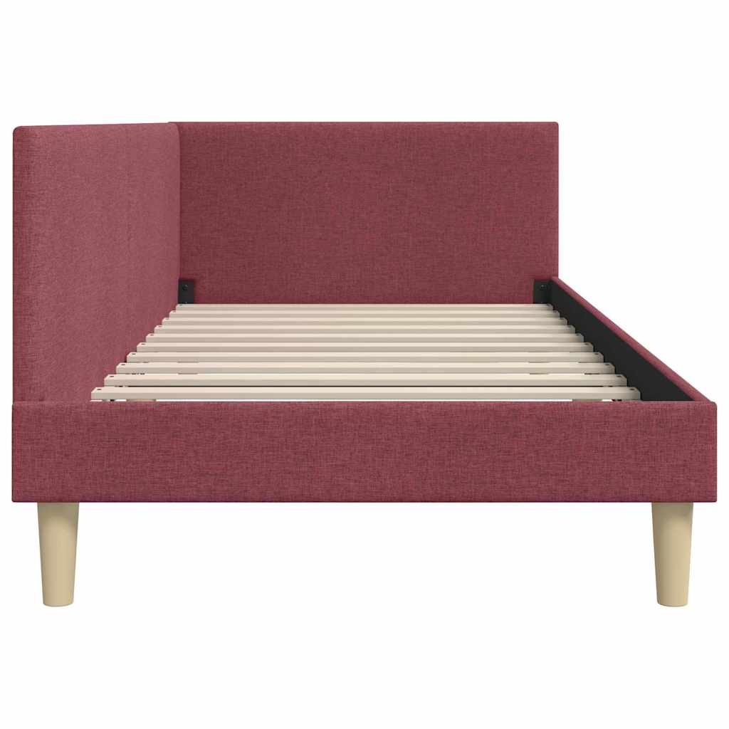 Hoekbedframe Wijnrood 80x200 cm - 24% Korting
