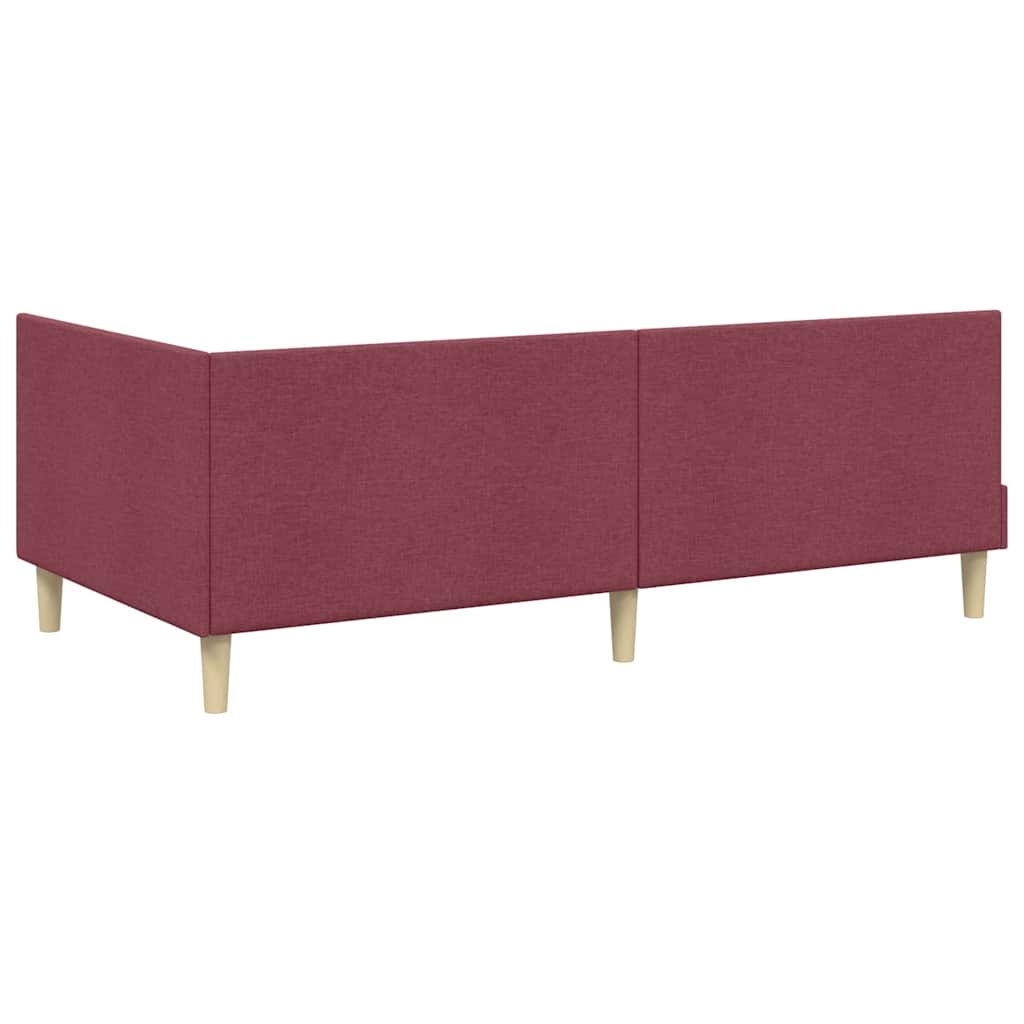 Hoekbedframe Wijnrood 80x200 cm - 24% Korting