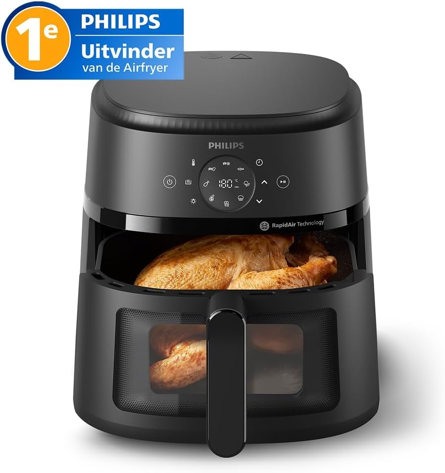 Philips Airfryer 2000 6.2L Zwart (M) - 49% Korting