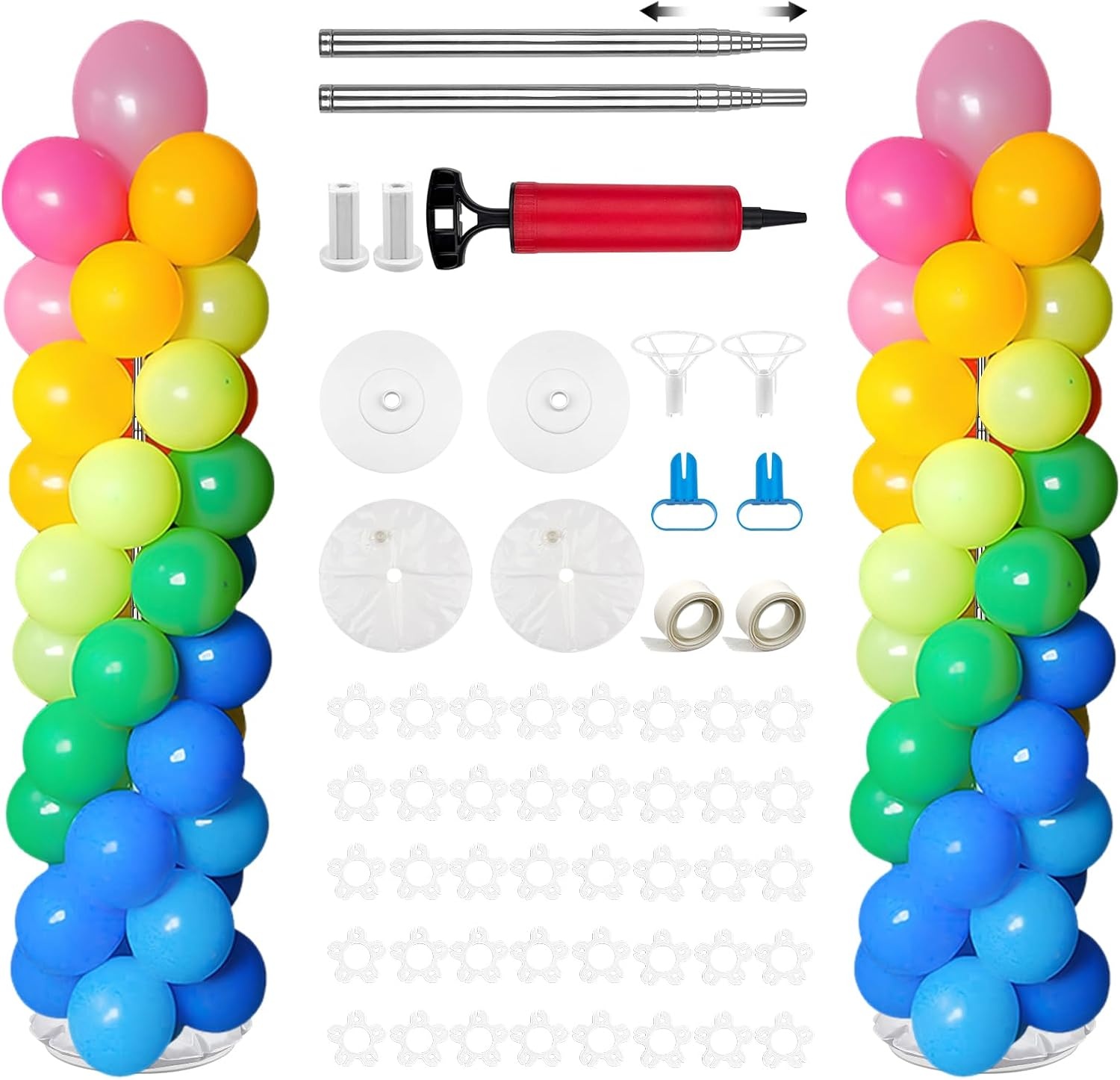 2x Verstelbare Ballon Kolom Standaard (2m) - Korting 28%