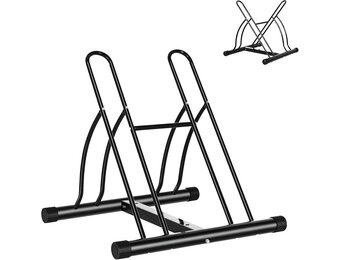 HOMCOM Fietsenrek voor 2 Fietsen - Modulair - Zwart - 23% Korting